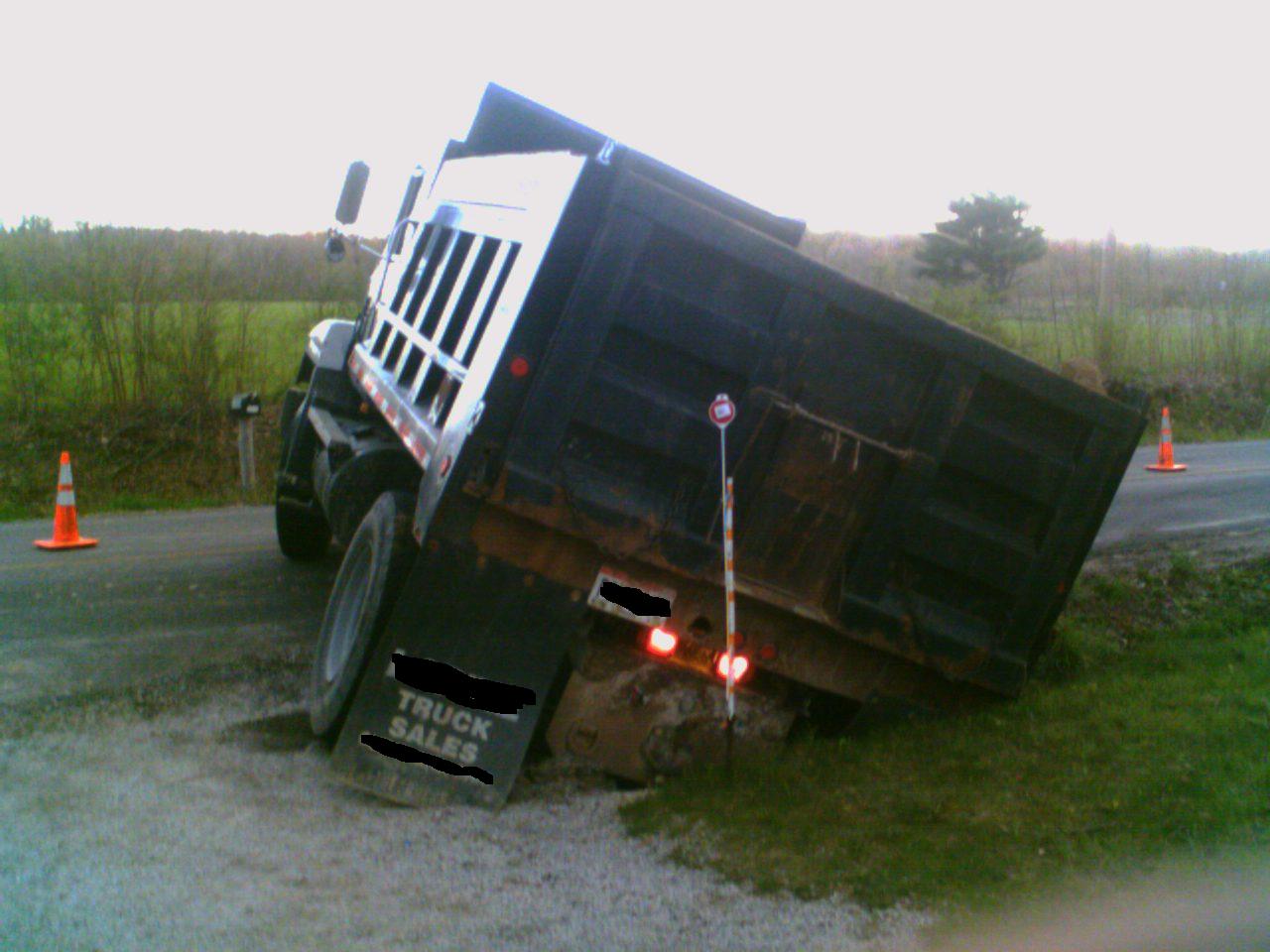 Loaded S/A dump truck
